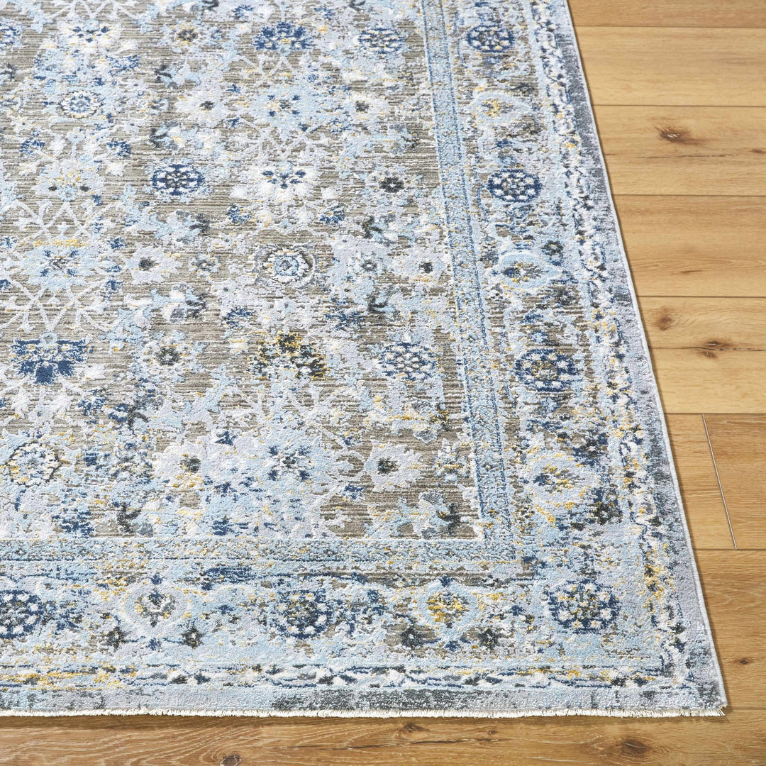Finn Traditional Brown And Blue Area Rug - The Rug Decor