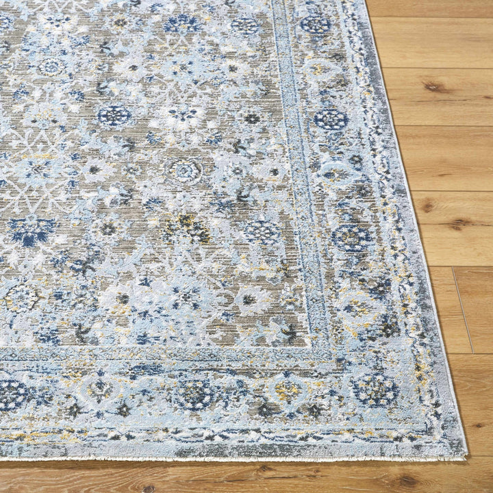 Finn Traditional Brown And Blue Area Rug - The Rug Decor