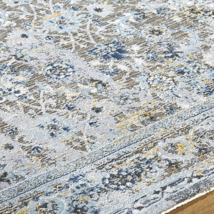 Finn Traditional Brown And Blue Area Rug - The Rug Decor