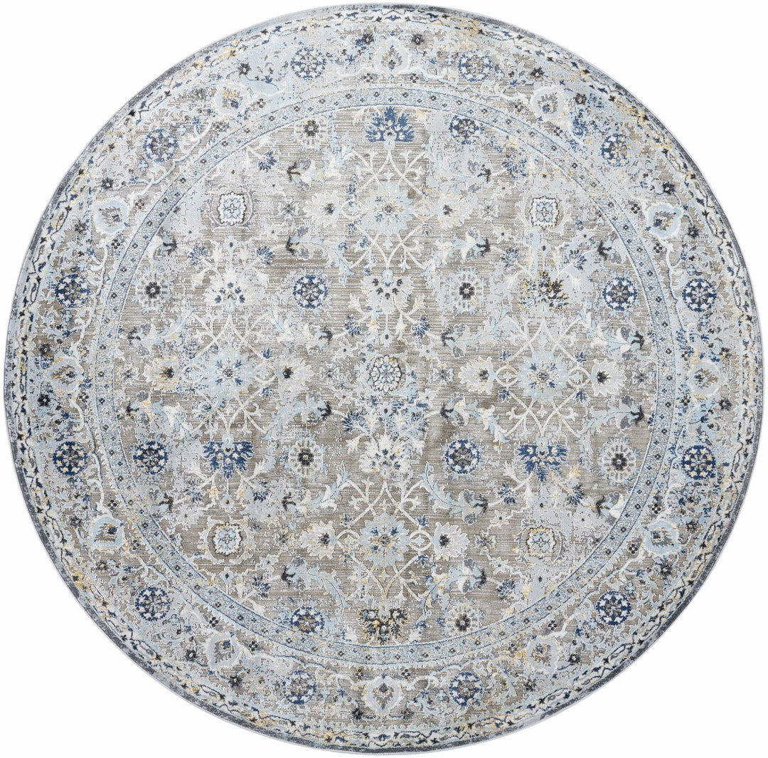 Finn Traditional Brown And Blue Area Rug - The Rug Decor