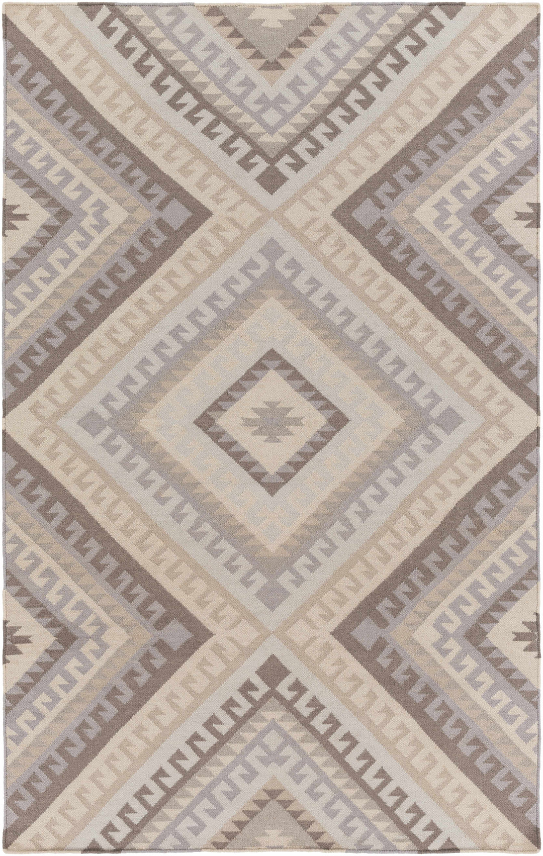 Fischer Contemporary Style Taupe And Beige Hand Woven Area Rug