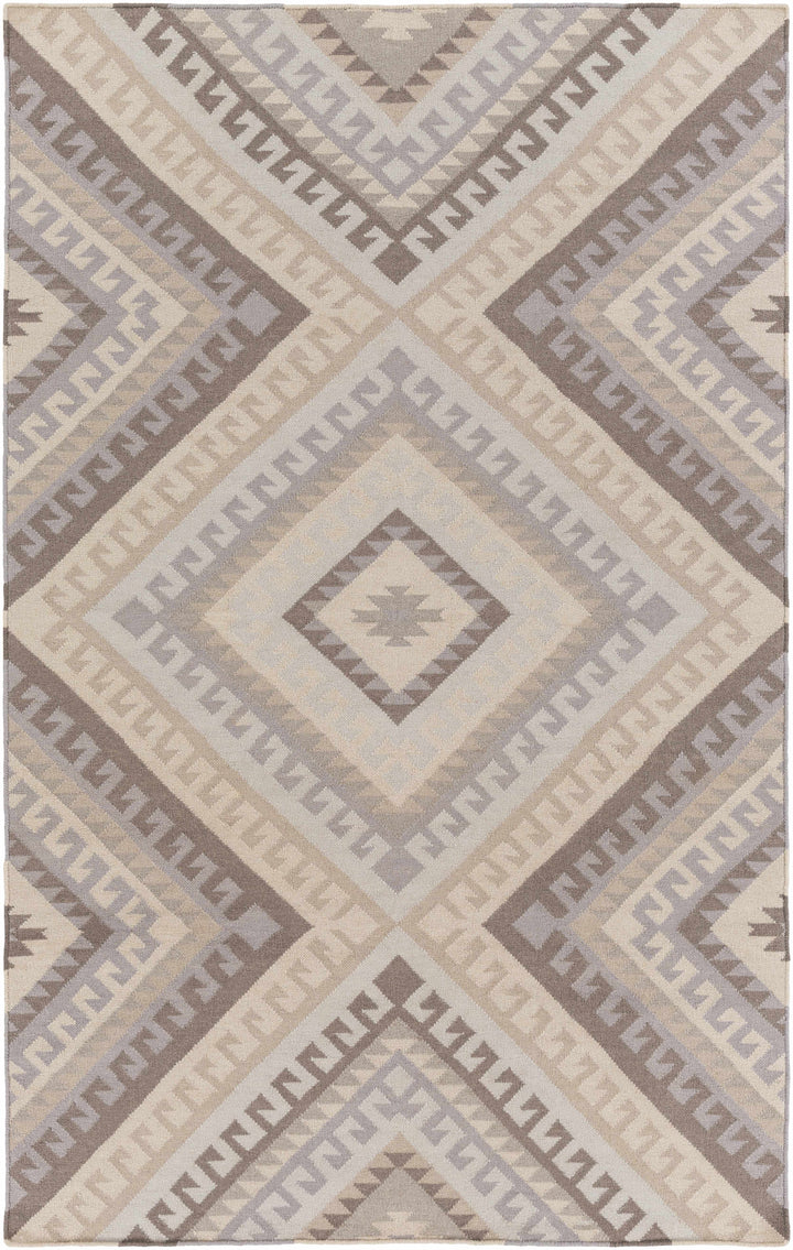 Fischer Contemporary Style Taupe And Beige Hand Woven Area Rug