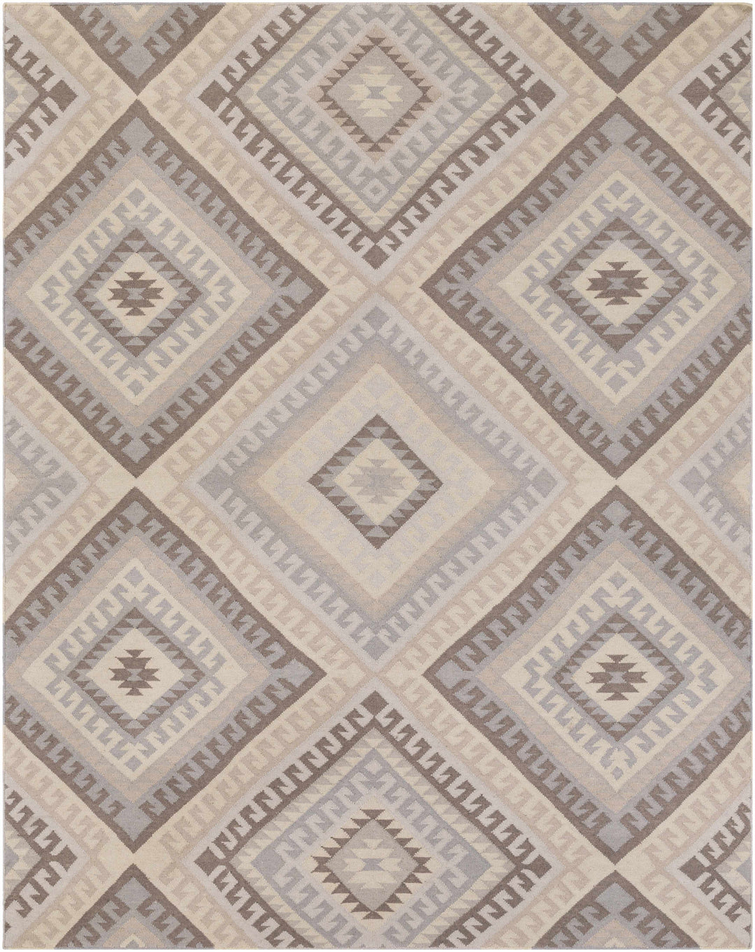 Fischer Contemporary Style Taupe And Beige Hand Woven Area Rug