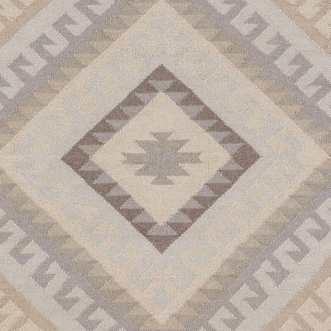 Fischer Contemporary Style Taupe And Beige Hand Woven Area Rug