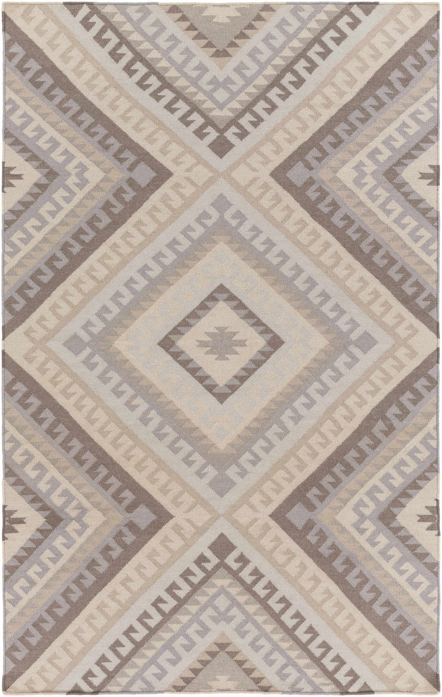 Fischer Contemporary Style Taupe And Beige Hand Woven Area Rug - The Rug Decor