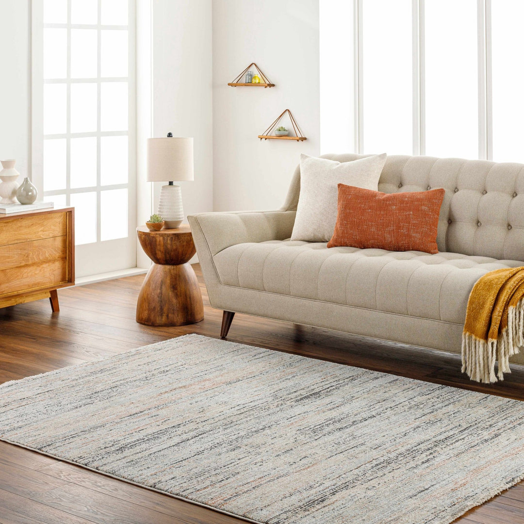 Fizza Contemporary Abstract Design Beige And Gray Rug - The Rug Decor