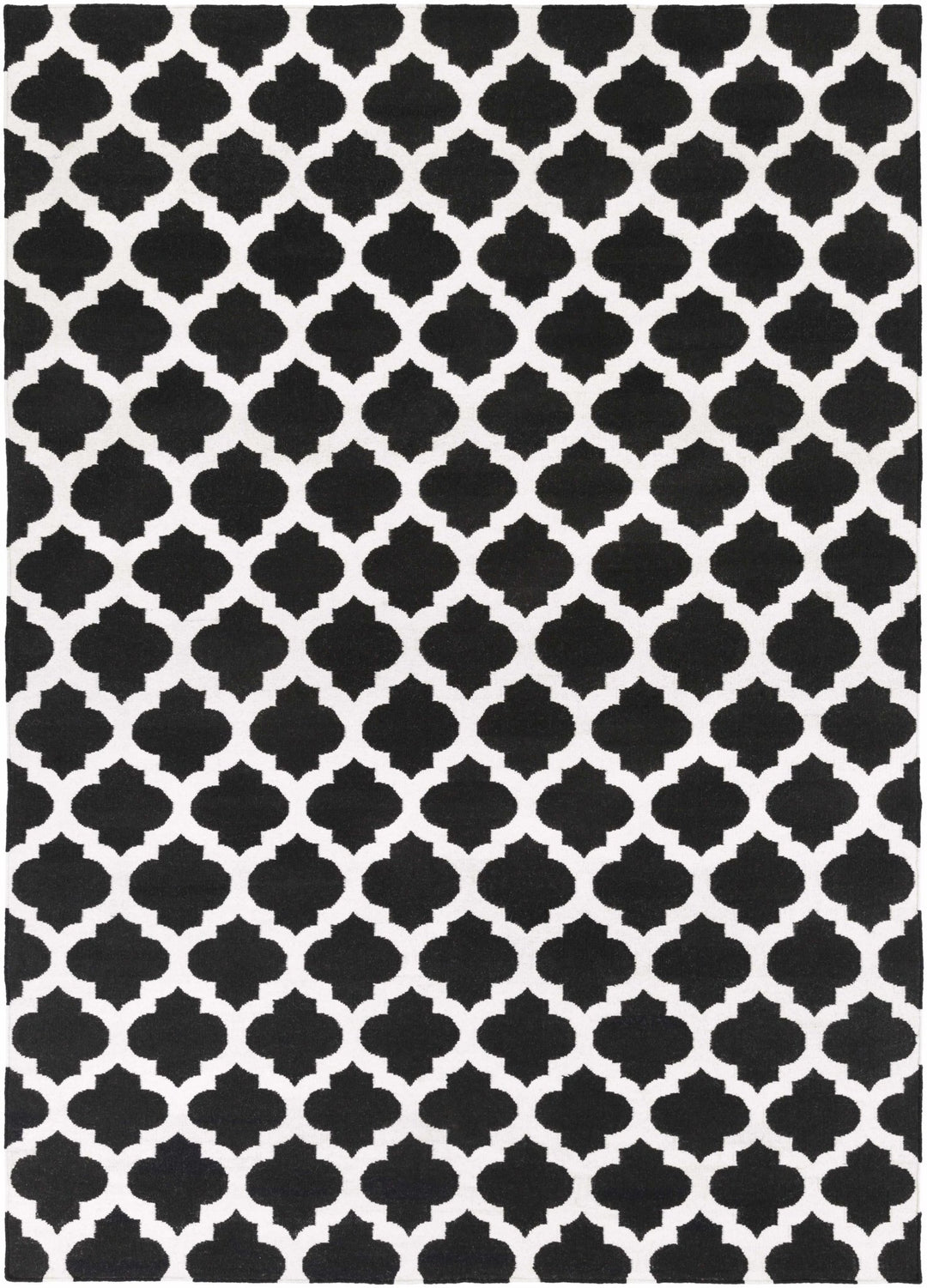 Fleetville Contemporary Geometrical Black And Ivory Area Rug - The Rug Decor