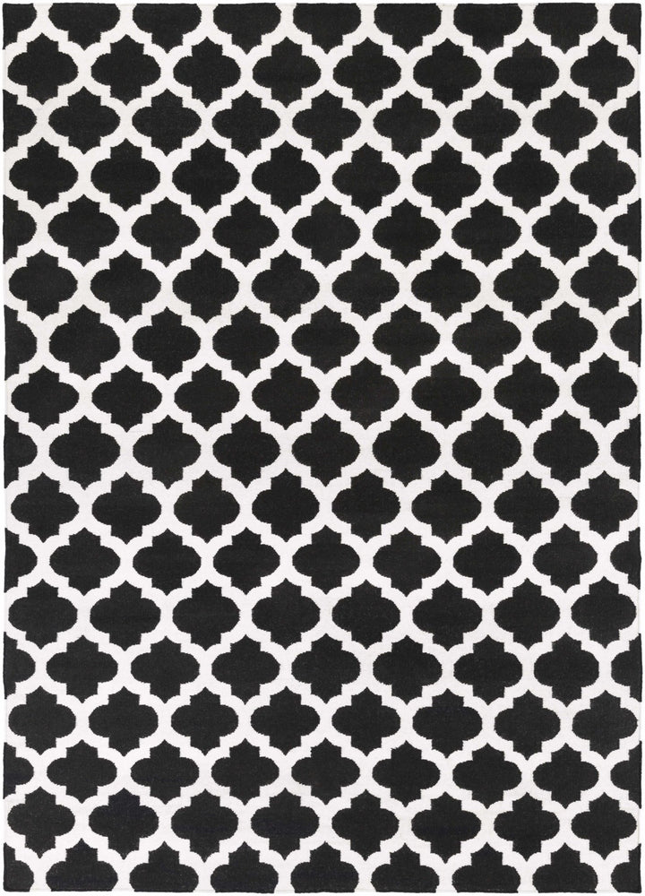 Fleetville Contemporary Geometrical Black And Ivory Area Rug - The Rug Decor
