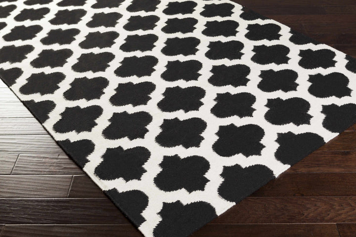 Fleetville Contemporary Geometrical Black And Ivory Area Rug - The Rug Decor