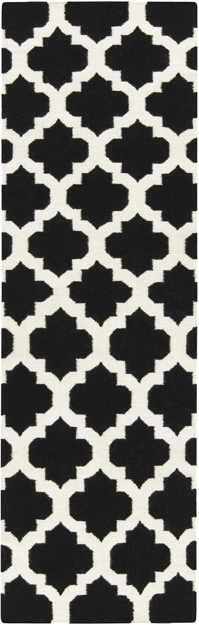 Fleetville Contemporary Geometrical Black And Ivory Area Rug - The Rug Decor