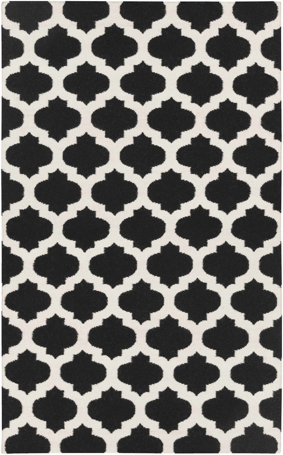 Fleetville Contemporary Geometrical Black And Ivory Area Rug - The Rug Decor