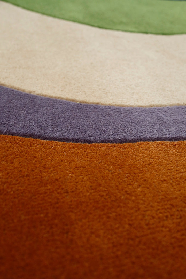 Flow Modern Abstract Colorful Hand Tufted 5x8 Wool Rug - The Rug Decor