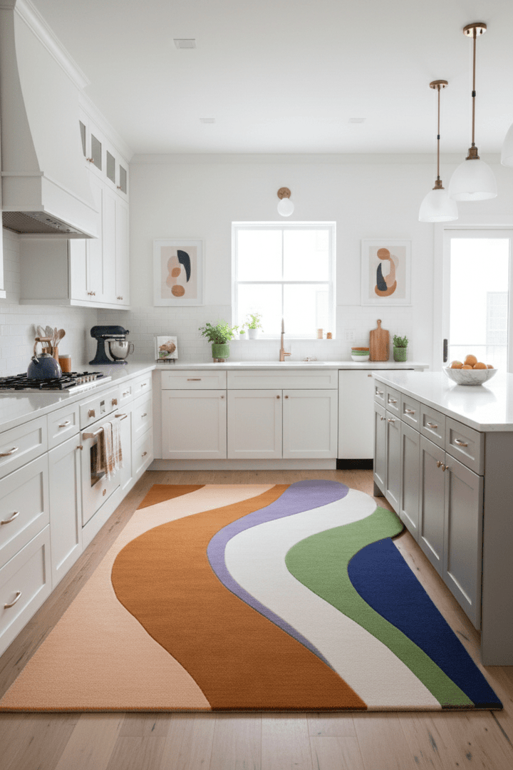 Flow Modern Abstract Colorful Hand Tufted 5x8 Wool Rug - The Rug Decor