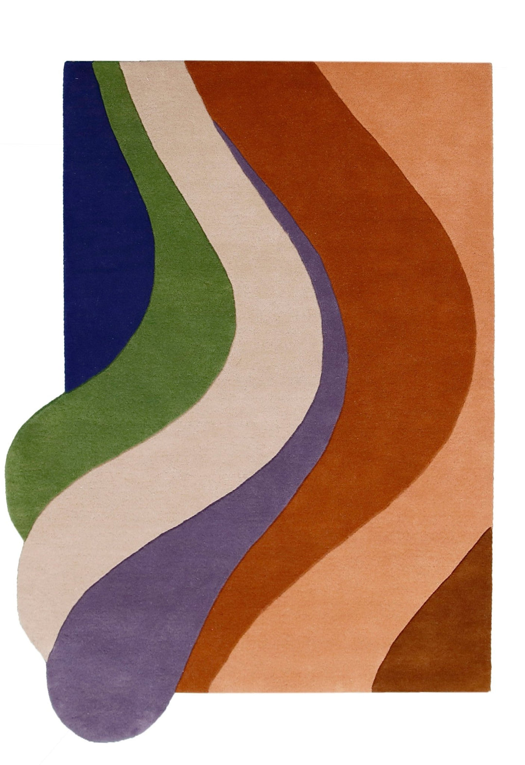 Flow Modern Abstract Colorful Hand Tufted 5x8 Wool Rug - The Rug Decor