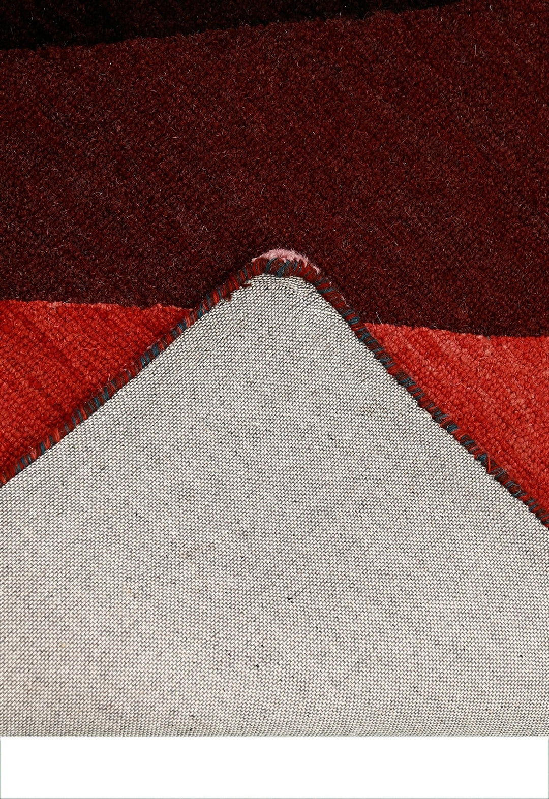 Red Tuft Rug Flow Modern Abstract Red And Maroon Hand Tufted 5x8 Wool Rug