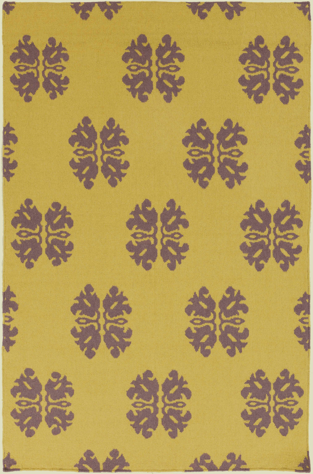 Flowood Contemporary Style Yellow Hand Woven Area Rug