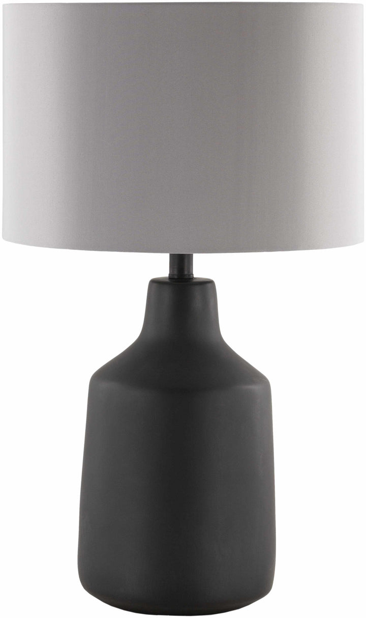 Boljoon Concrete Table Lamp – Traditional Accent Lighting with Linen Shade