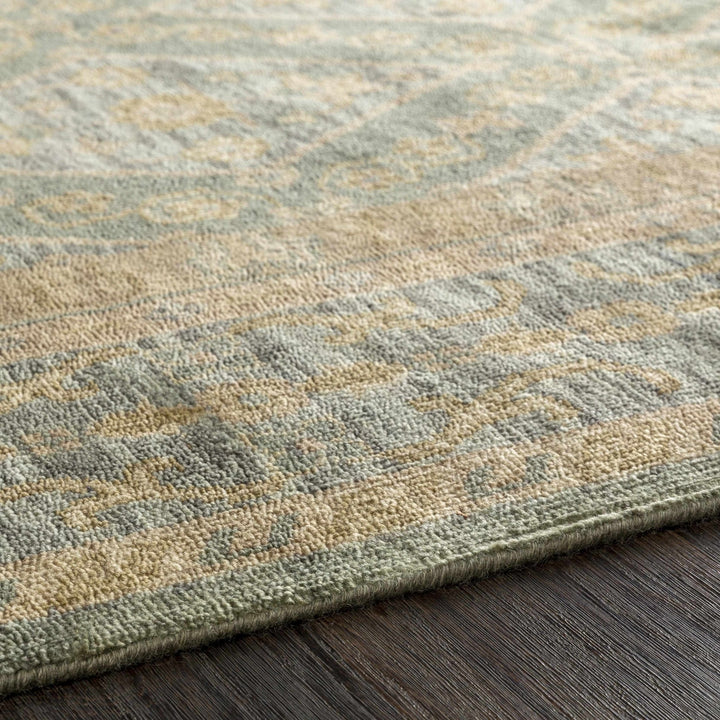 Fogelsville Traditional Style Beige And Blue Hand Knotted Area Rug - The Rug Decor