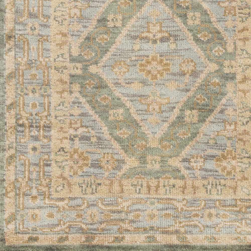 Fogelsville Traditional Style Beige And Blue Hand Knotted Area Rug - The Rug Decor