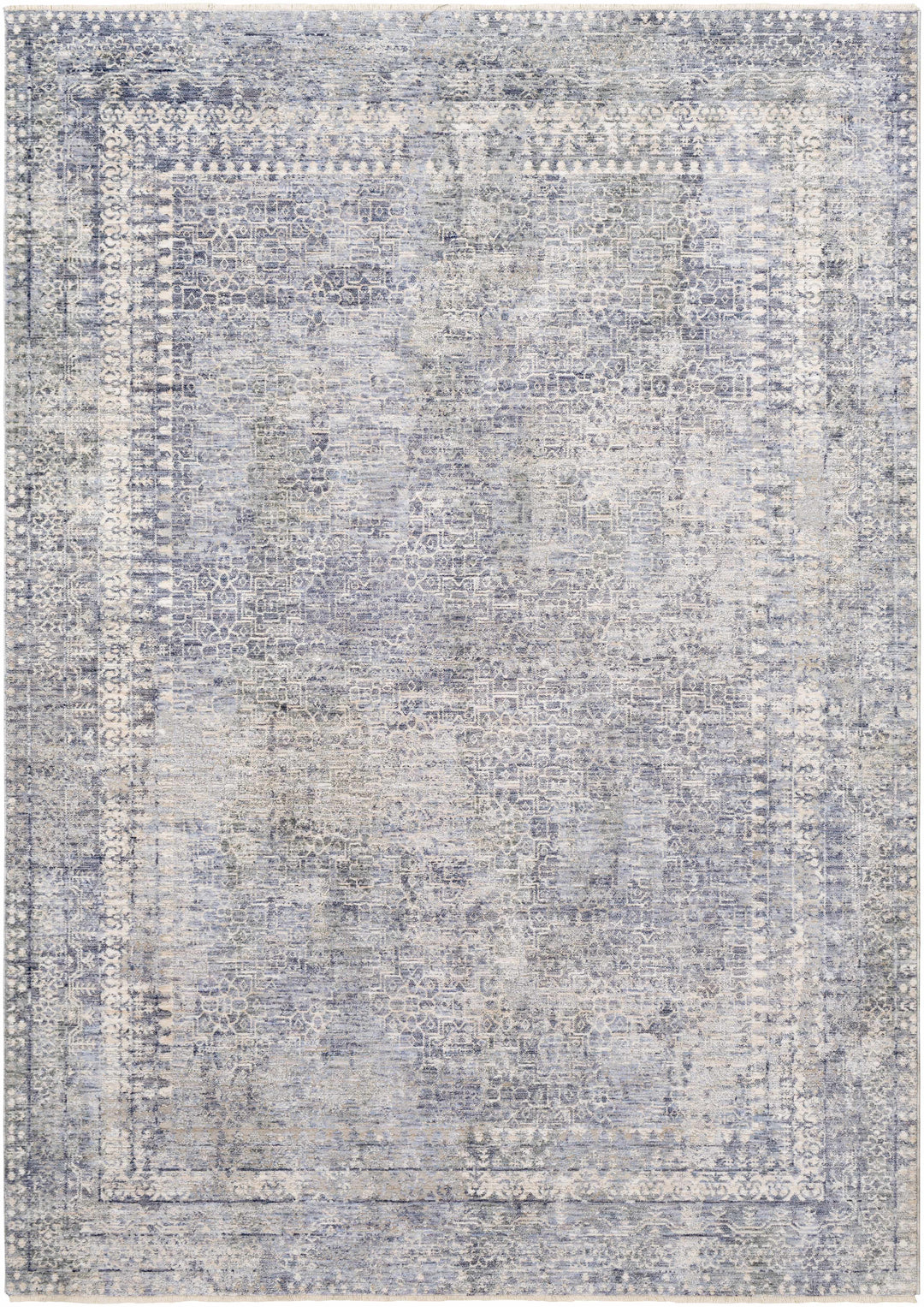 Foley Traditional Style Blue And Gray Area Rug