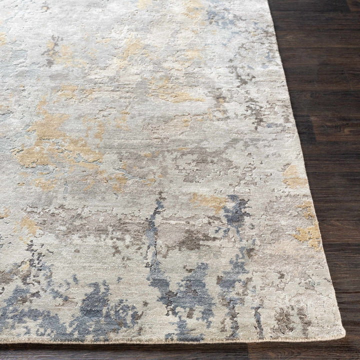 Follansbee Modern Abstract Beige And Gray Hand Knotted Area Rug - The Rug Decor