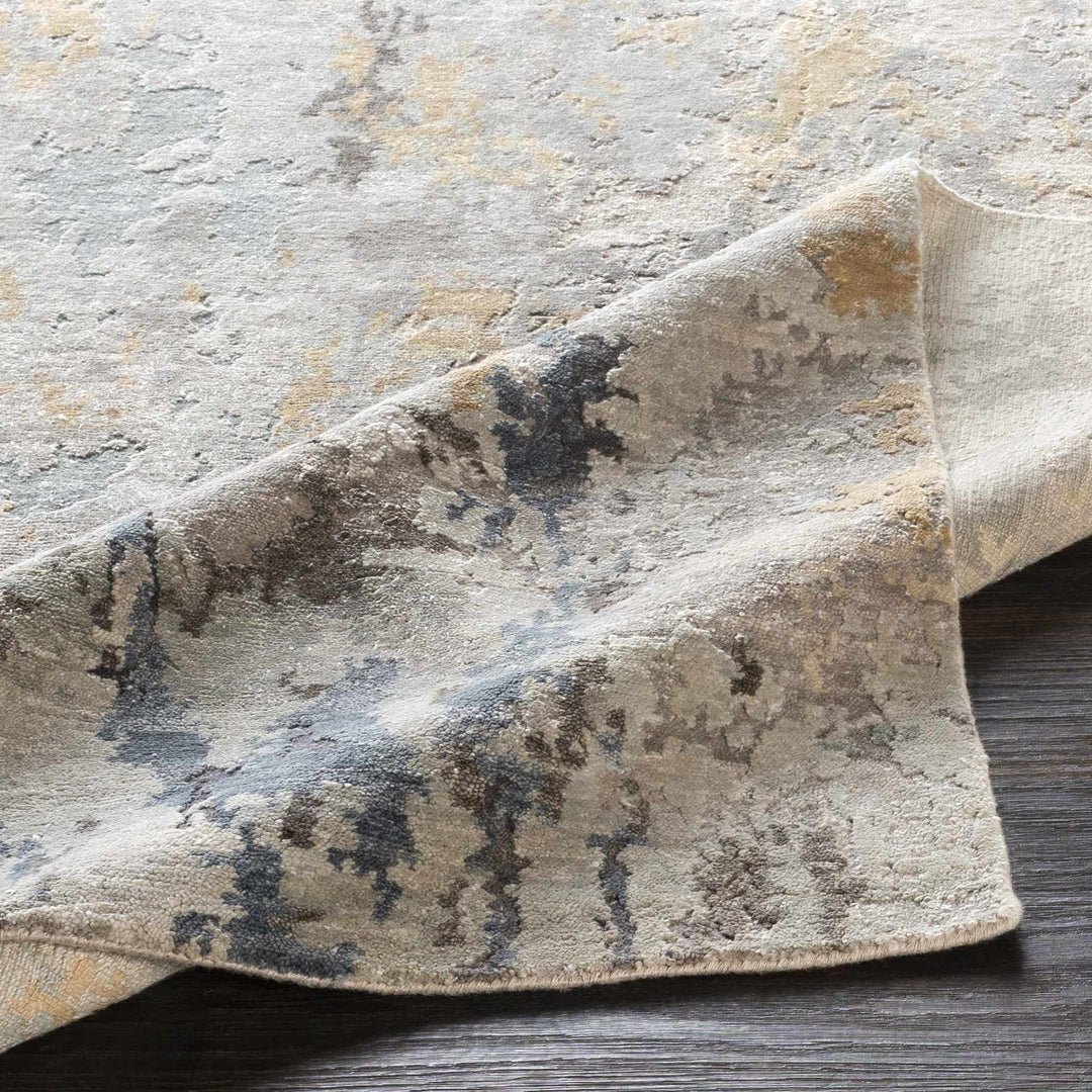 Follansbee Modern Abstract Beige And Gray Hand Knotted Area Rug - The Rug Decor