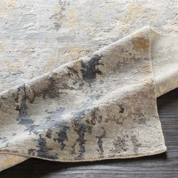 Follansbee Modern Abstract Beige And Gray Hand Knotted Area Rug - The Rug Decor