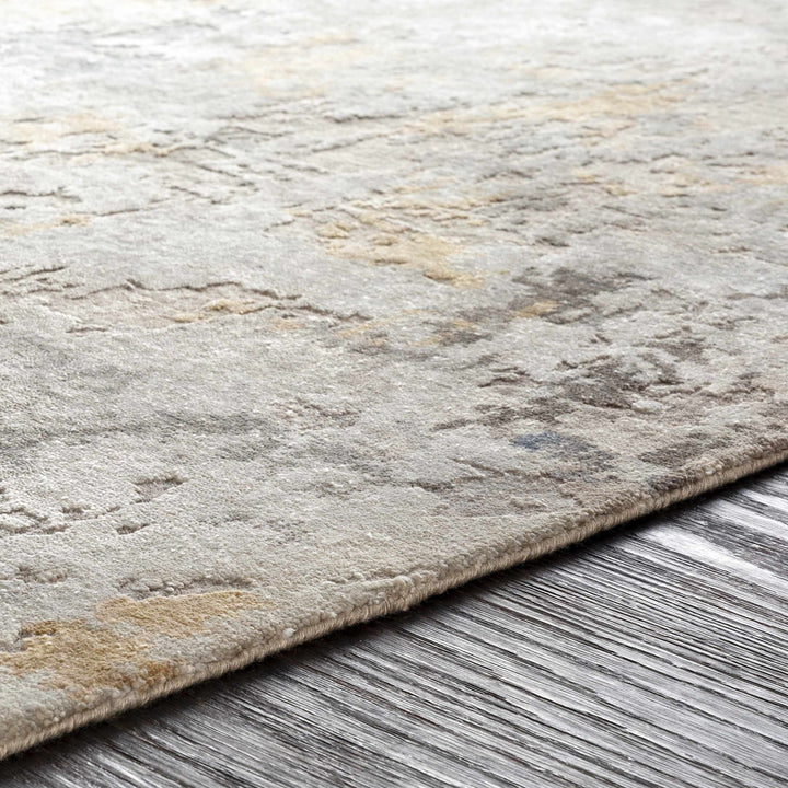 Follansbee Modern Abstract Beige And Gray Hand Knotted Area Rug - The Rug Decor