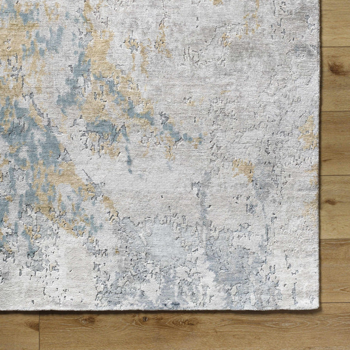Follansbee Modern Abstract Beige And Gray Hand Knotted Area Rug - The Rug Decor