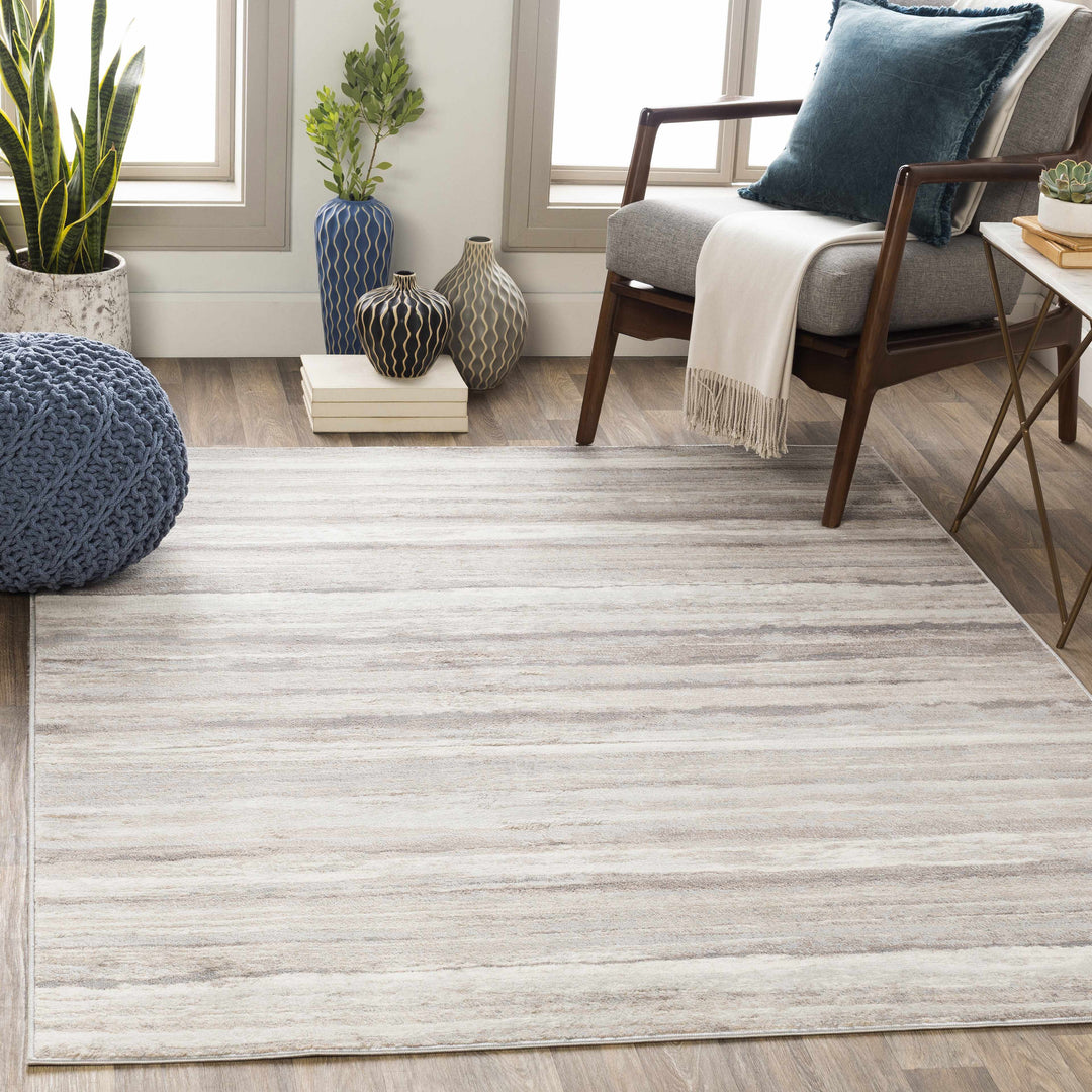 Fombell Modern Abstract Design Gray And Beige Area Rug