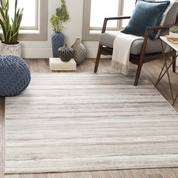 Fombell Modern Abstract Design Gray And Beige Area Rug