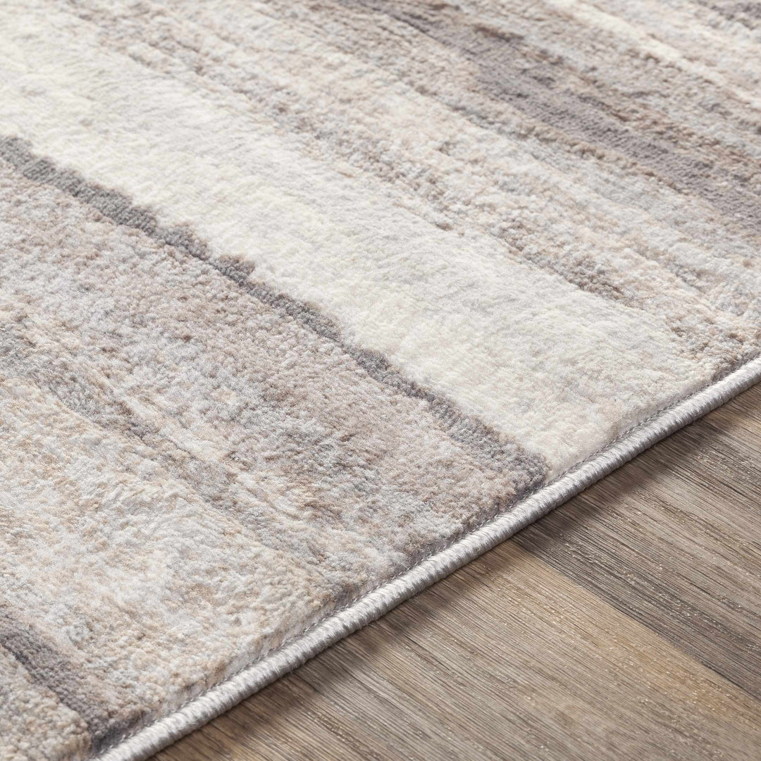 Fombell Modern Abstract Design Gray And Beige Area Rug