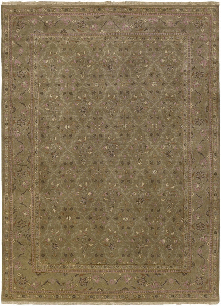 Fordsville Traditional Style Olive Hand Knotted Area Rug - The Rug Decor