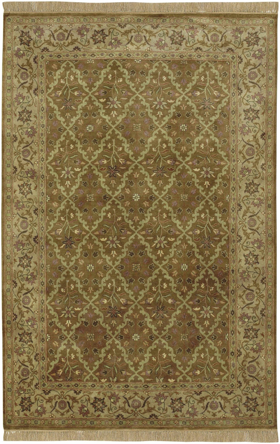 Fordsville Traditional Style Olive Hand Knotted Area Rug - The Rug Decor