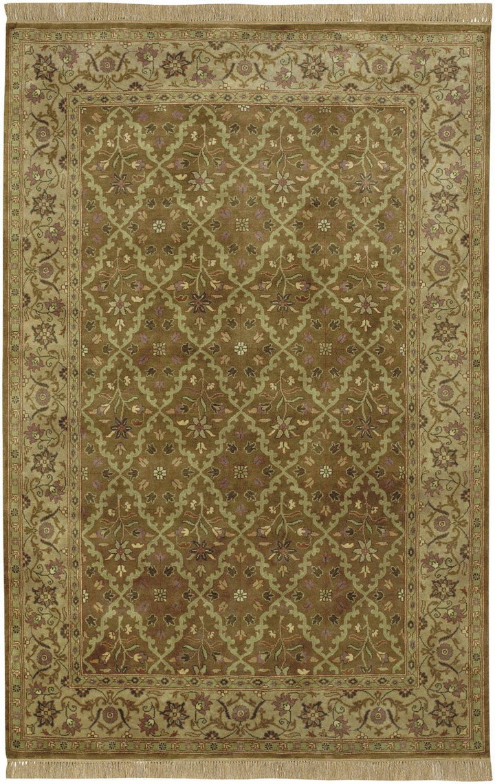 Fordsville Traditional Style Olive Hand Knotted Area Rug - The Rug Decor