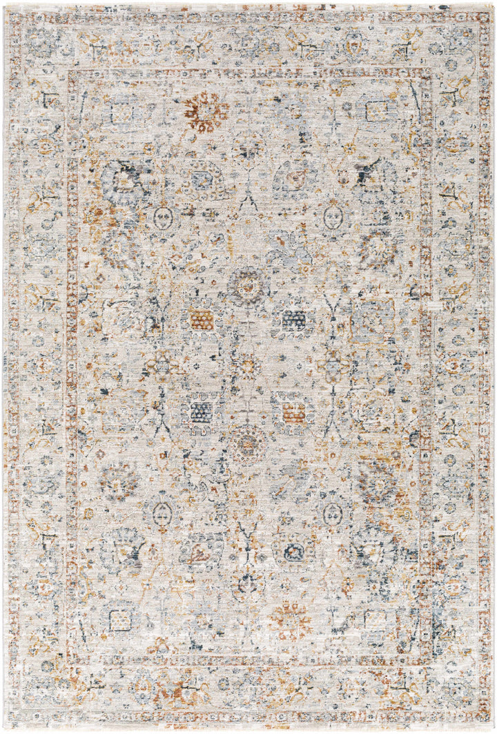 Traditional Design Beige Oushak Machine Woven Rug