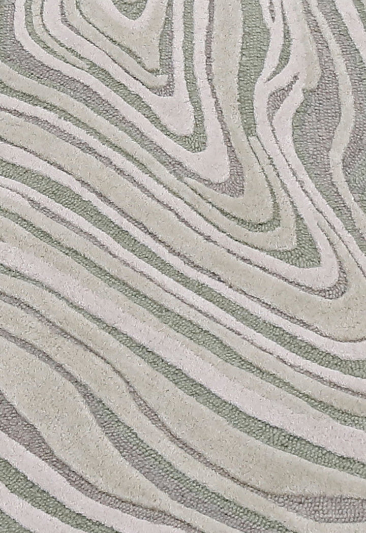 Fossil Modern Style Ivory Hand Tufted 5x7 Wool Rug - The Rug Decor