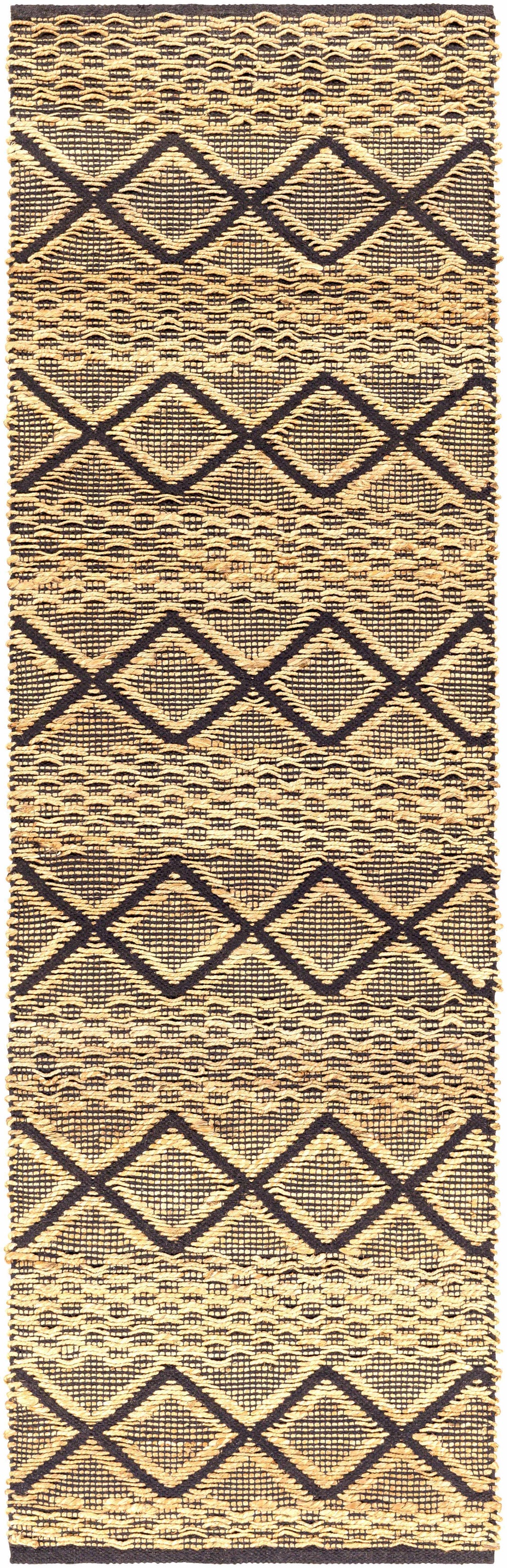 Foxrock Tan And Black Modern Style Hand Woven Area Rug