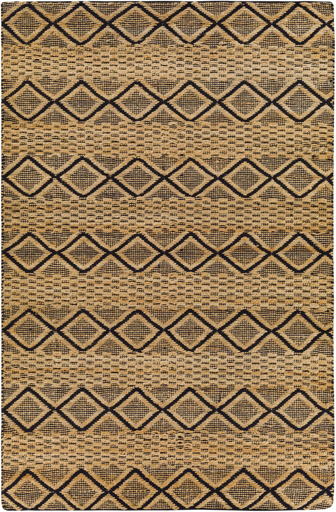 Foxrock Tan And Black Modern Style Hand Woven Area Rug