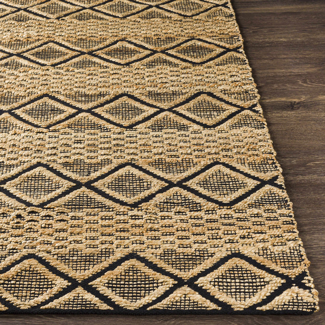 Foxrock Tan And Black Modern Style Hand Woven Area Rug