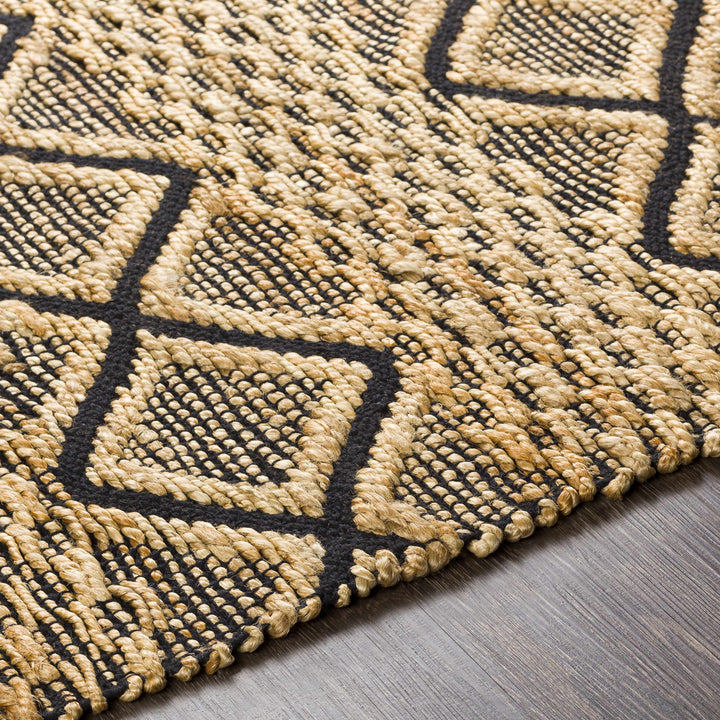 Foxrock Tan And Black Modern Style Hand Woven Area Rug
