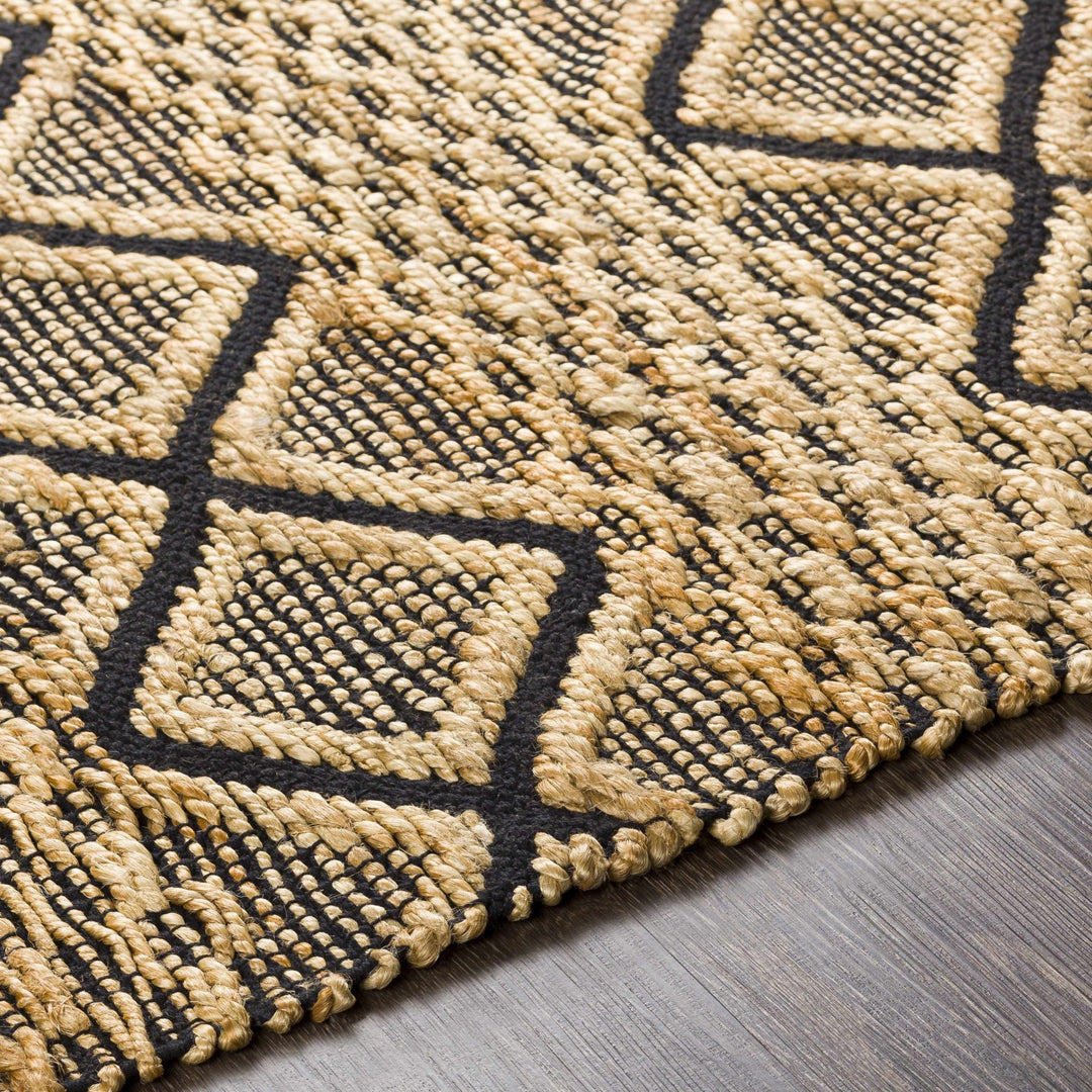 Foxrock Tan And Black Modern Style Hand Woven Area Rug - The Rug Decor