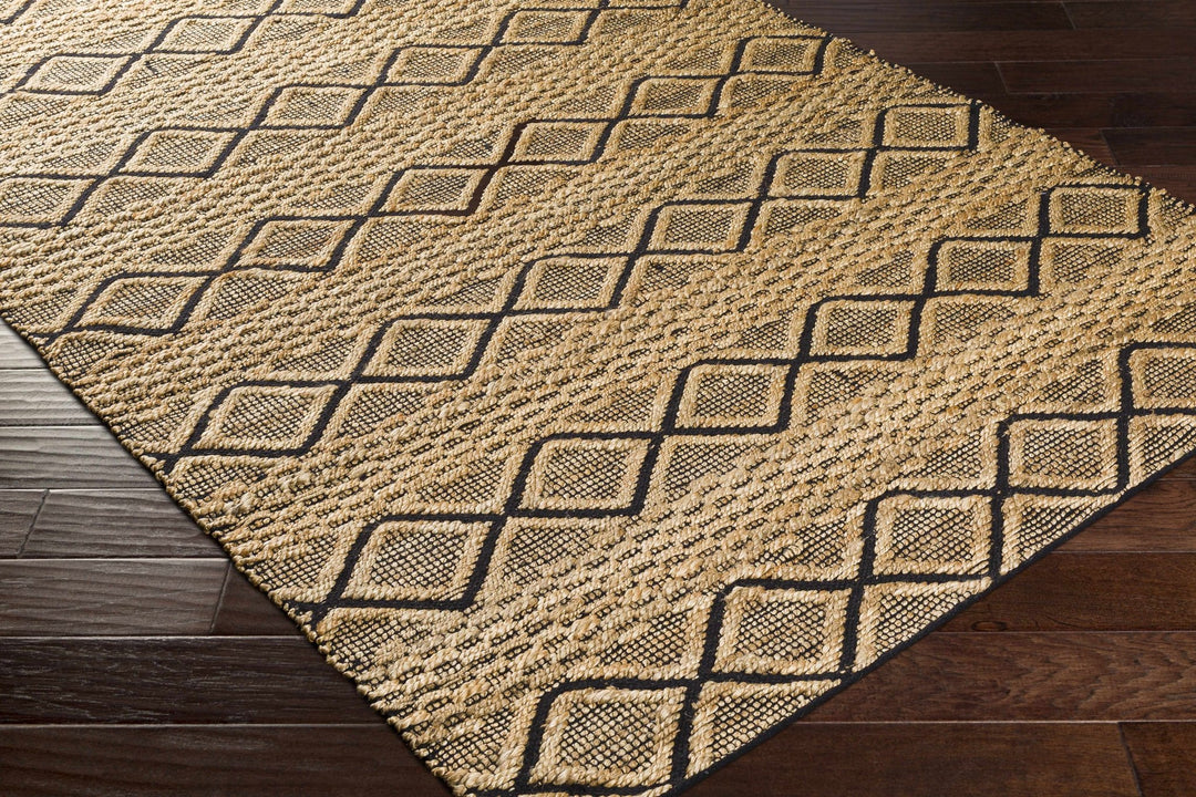 Foxrock Tan And Black Modern Style Hand Woven Area Rug - The Rug Decor