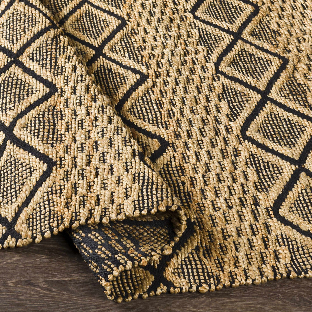 Foxrock Tan And Black Modern Style Hand Woven Area Rug - The Rug Decor