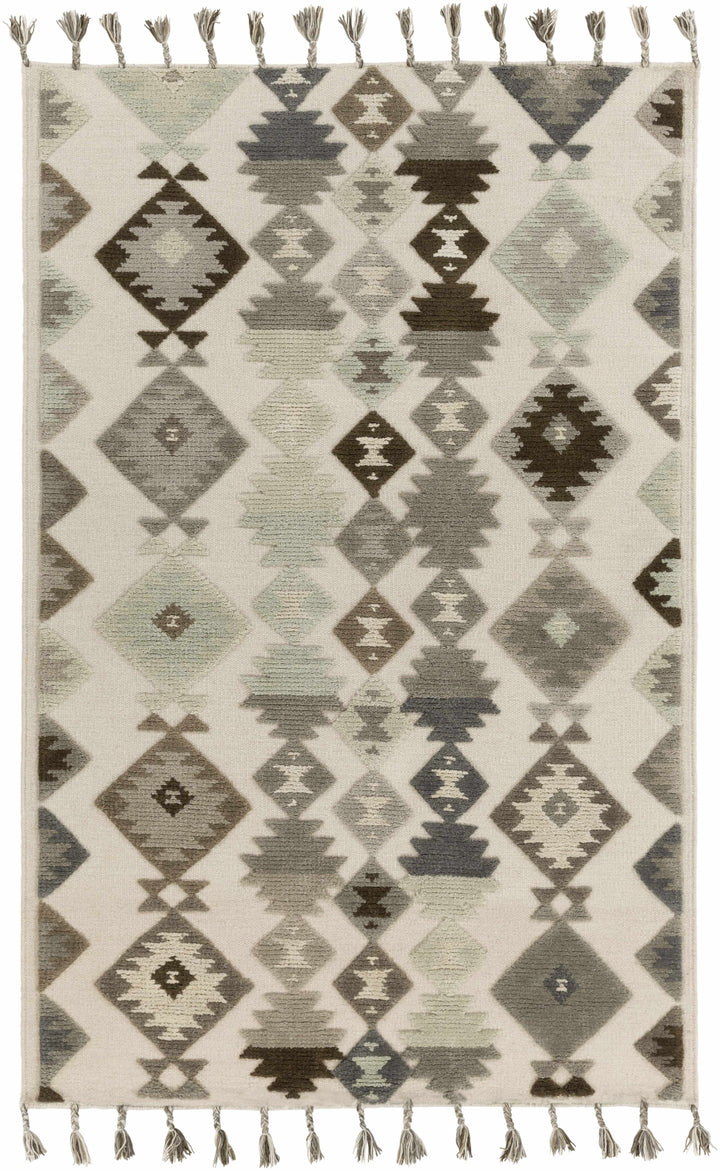 Foyil Traditional Style Ivory And Gray Hand Woven Area Rug