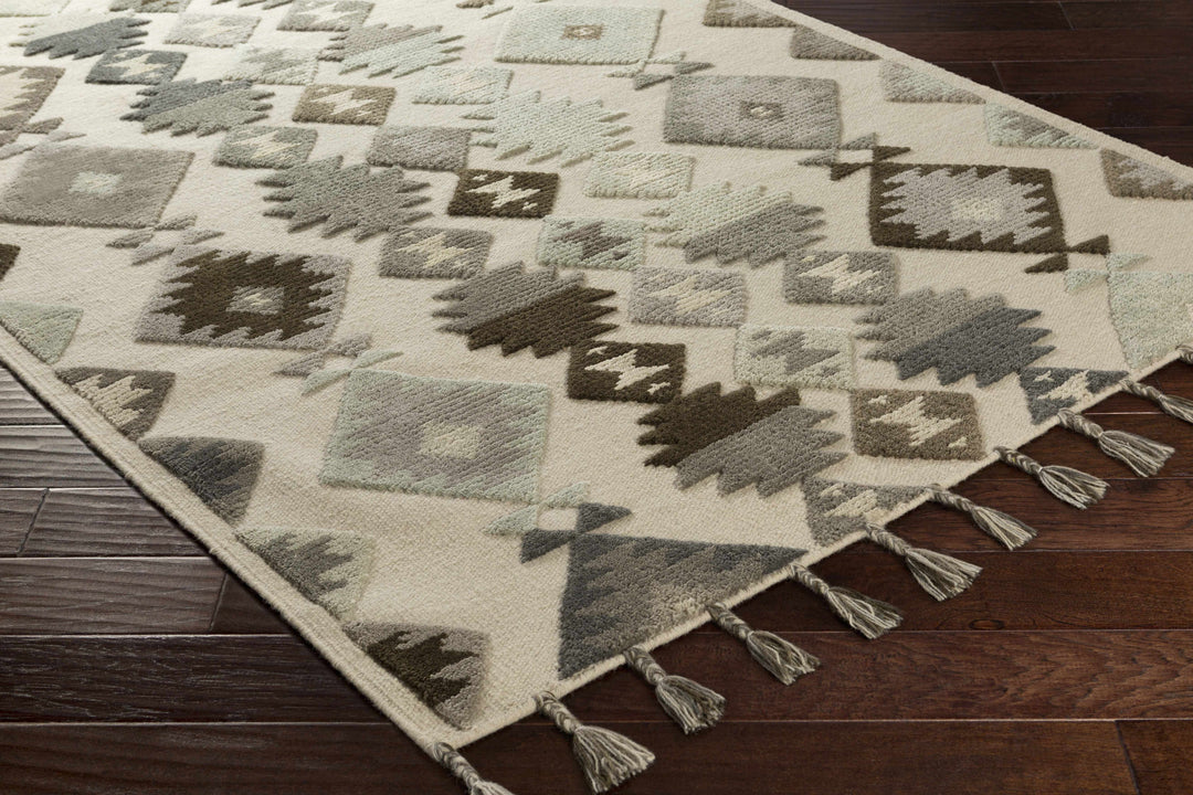 Foyil Traditional Style Ivory And Gray Hand Woven Area Rug
