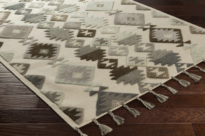 Foyil Traditional Style Ivory And Gray Hand Woven Area Rug