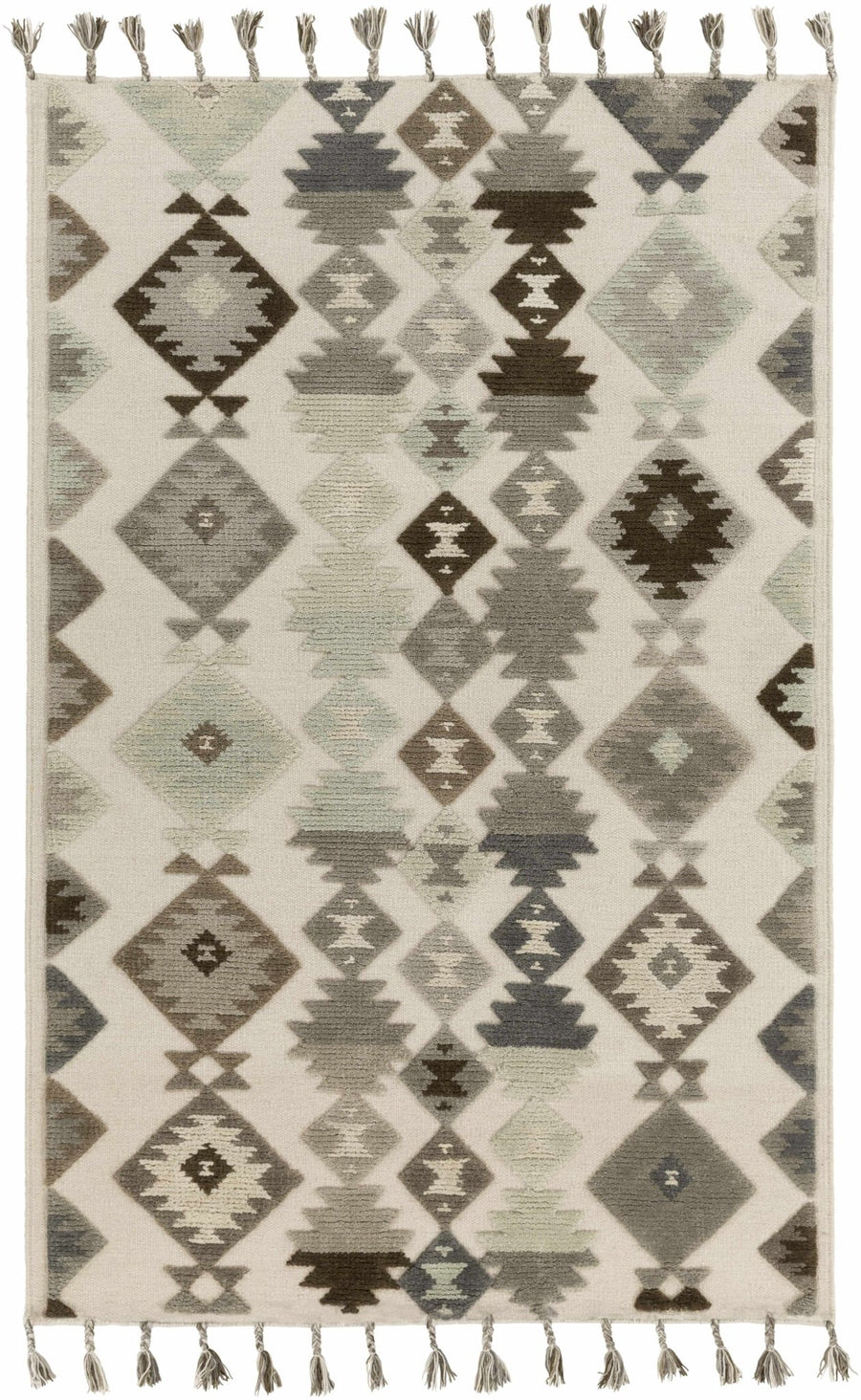 Foyil Traditional Style Ivory And Gray Hand Woven Area Rug - The Rug Decor