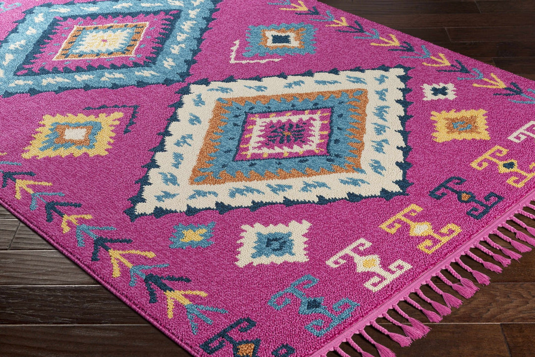 Franktown Bohemian Style Pink & Ivory Area Rug - The Rug Decor