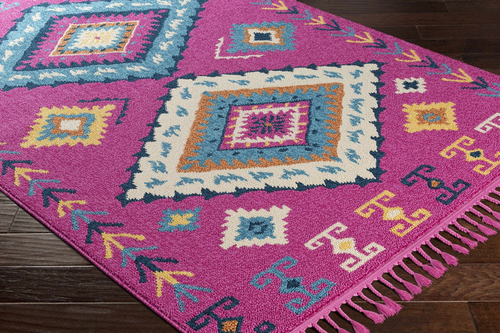 Franktown Bohemian Style Pink & Ivory Area Rug - The Rug Decor